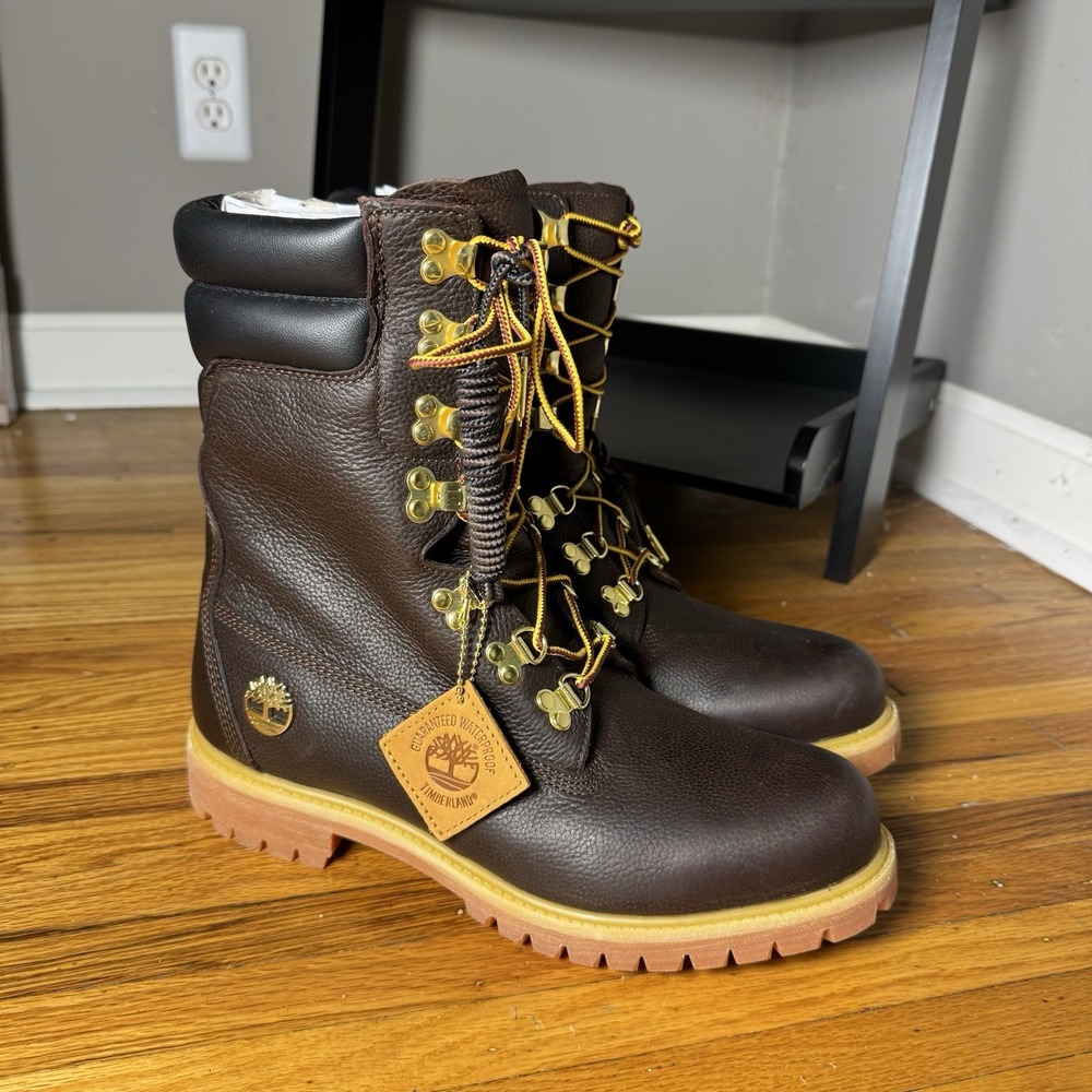 Timberland 40 Below Superboot 8 inch Espresso Brown Leather TB0A2MYW Mens 10